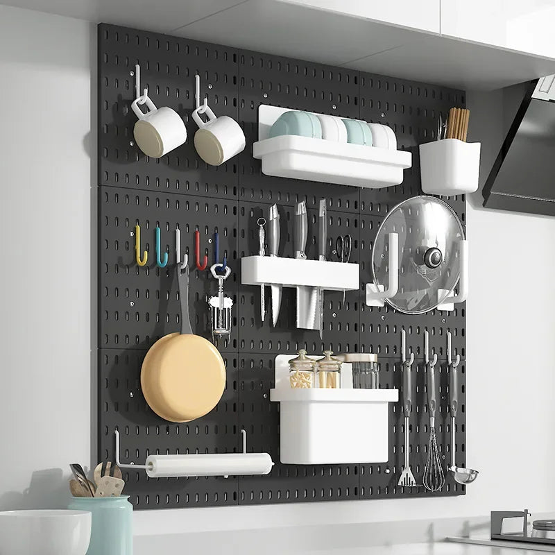 DIY Pegboard Shelf Storage