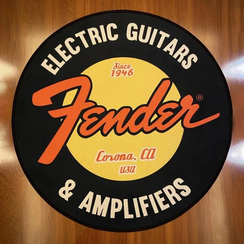 Fender Guitar Round Carpet