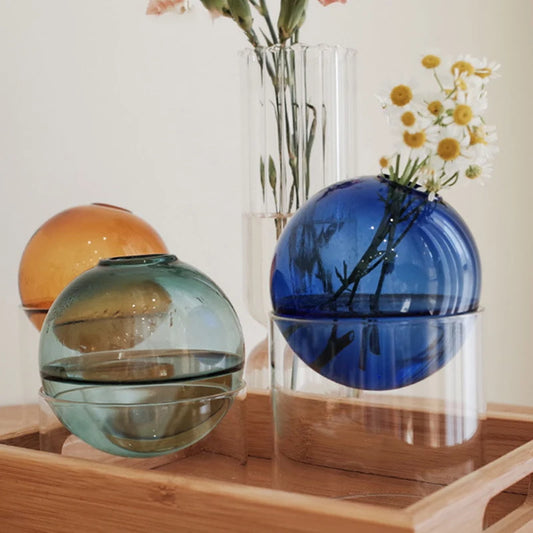 Mini Round Flower Vase Container