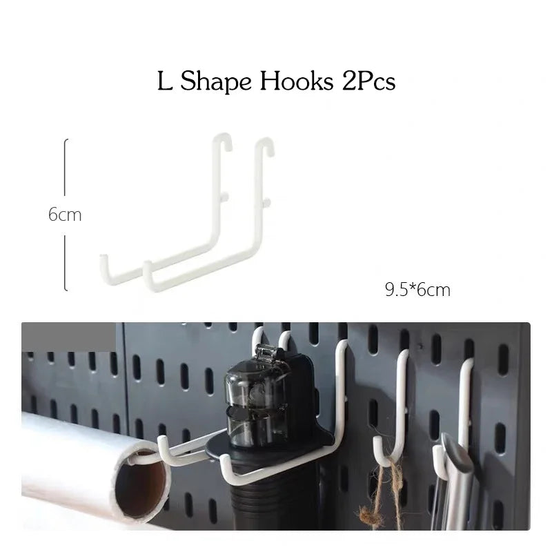 DIY Pegboard Shelf Storage