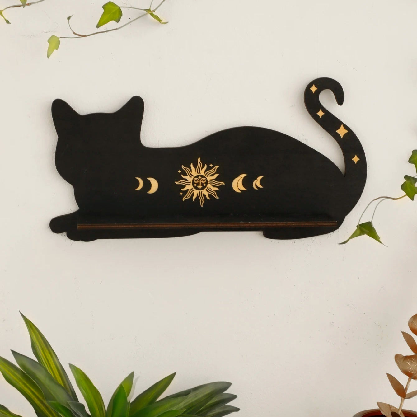 Wooden Cat Floating Shelf