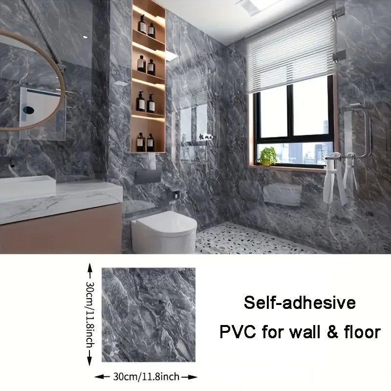 PVC Imitation Marble Floor Stickers Self-adhesive