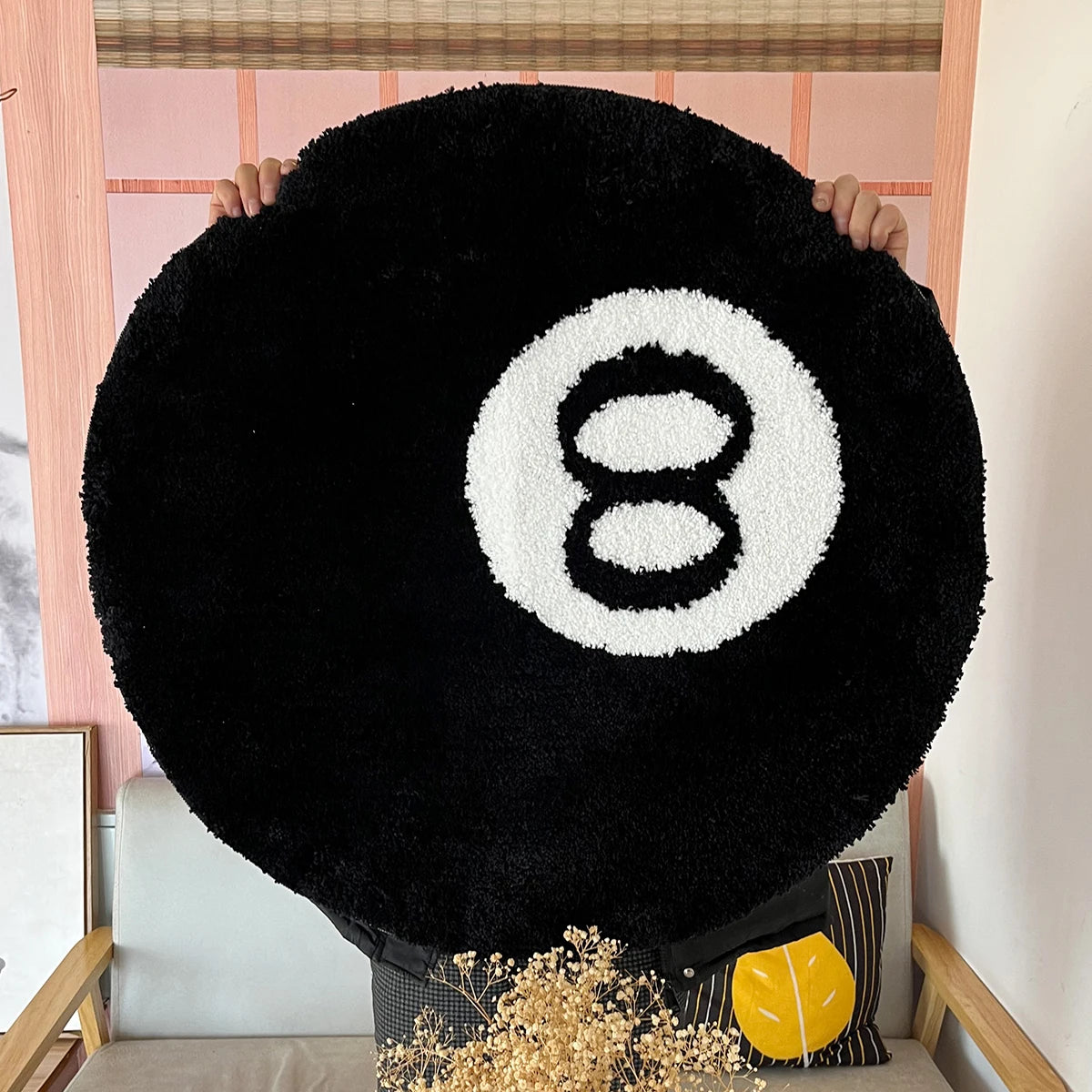 8 Ball modern carpet mat