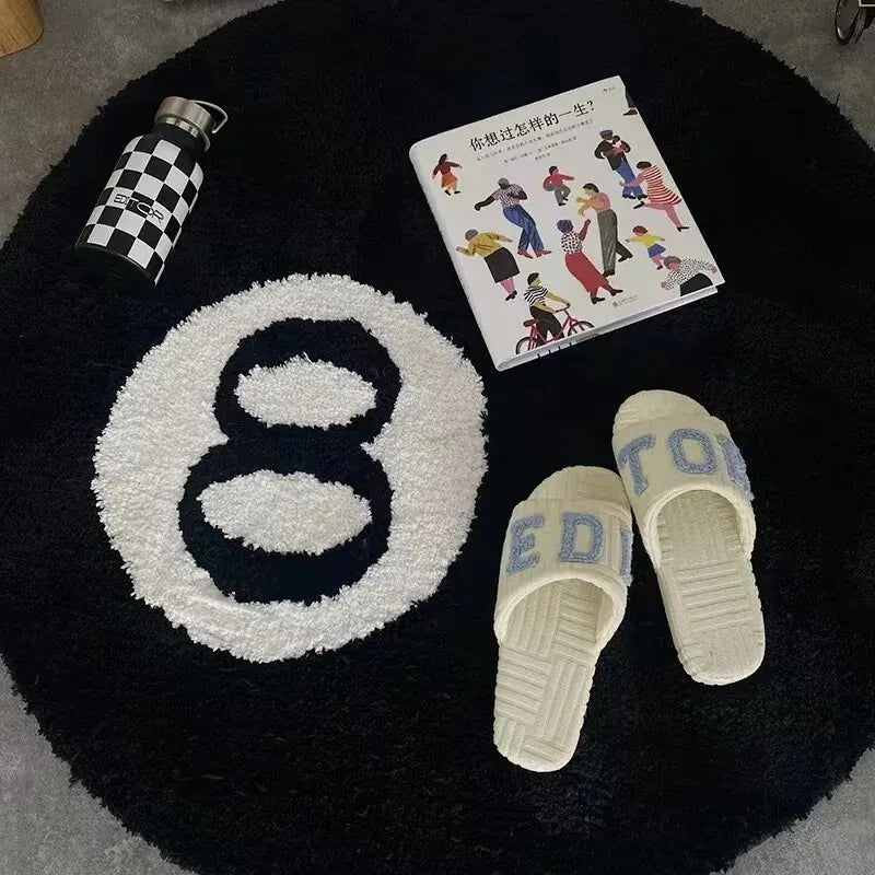 8 Ball modern carpet mat