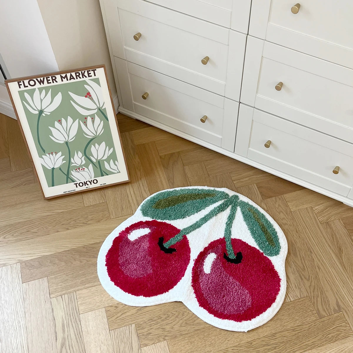 Pink Cherry Super Soft Handmade Tufting Rug