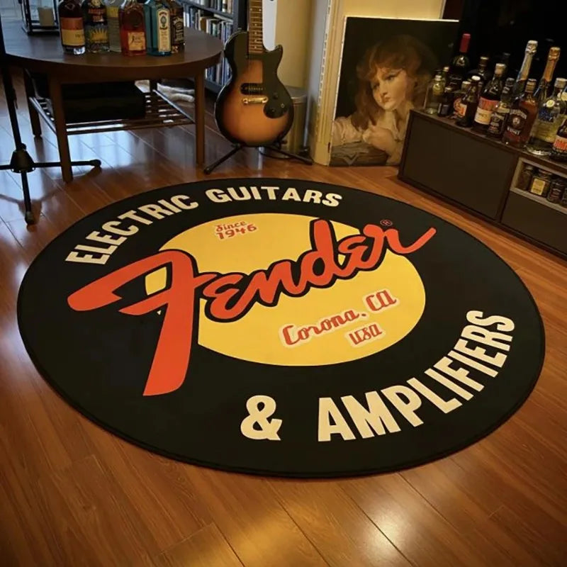 Fender Guitar Round Carpet