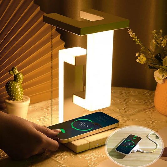 Novelty floating lamp wireless charger