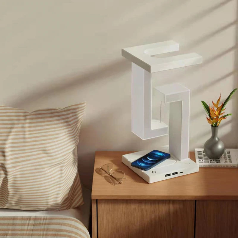 Novelty floating lamp wireless charger