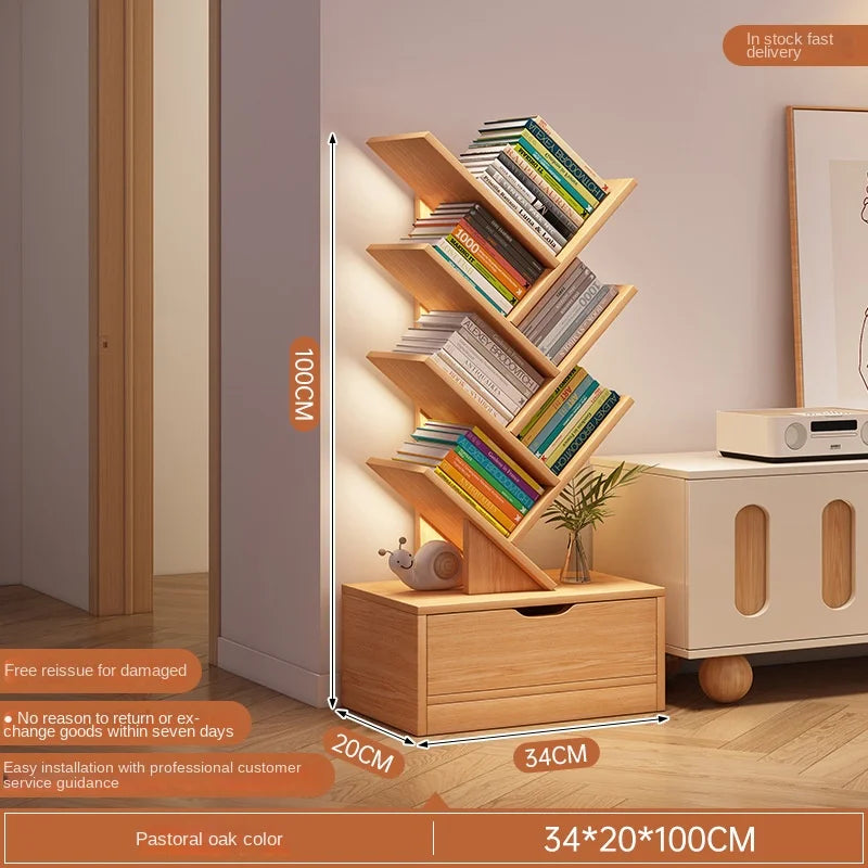 OMGD Simple Tree Small Bookcase