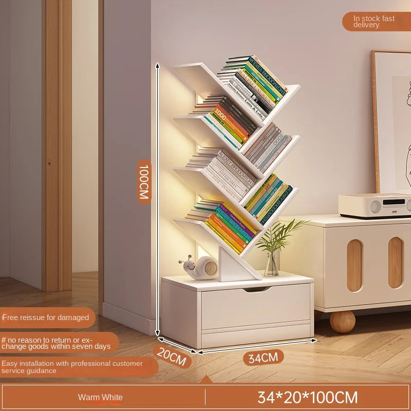 OMGD Simple Tree Small Bookcase