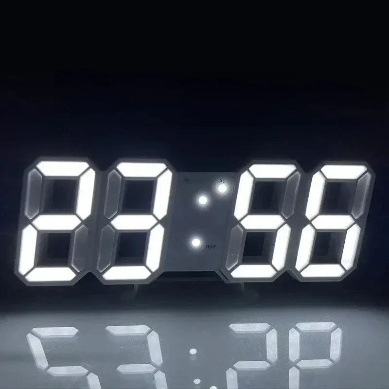 WOKLOK 3D LED Digital Wall Clock – Multifunctional & Stylish