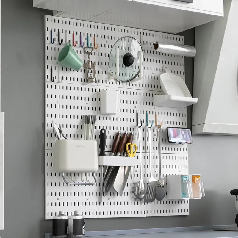 DIY Pegboard Shelf Storage