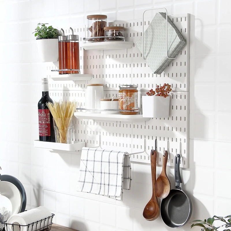 DIY Pegboard Shelf Storage