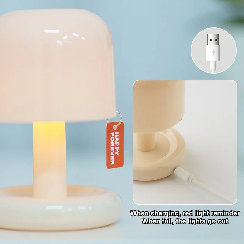 Mushroom Style Led Night Mini Desktop