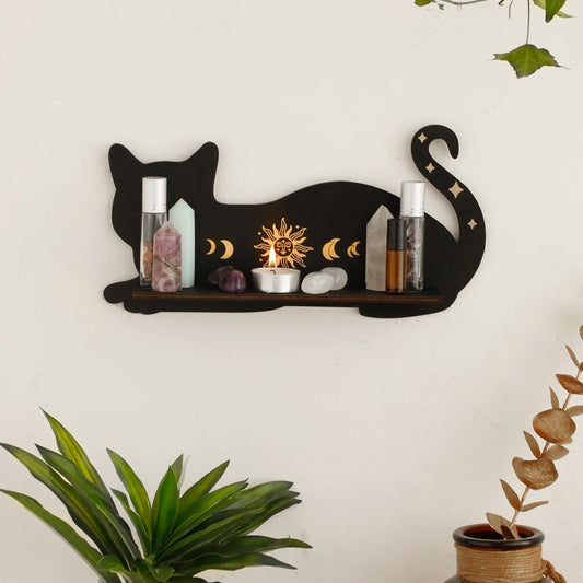 Wooden Cat Floating Shelf