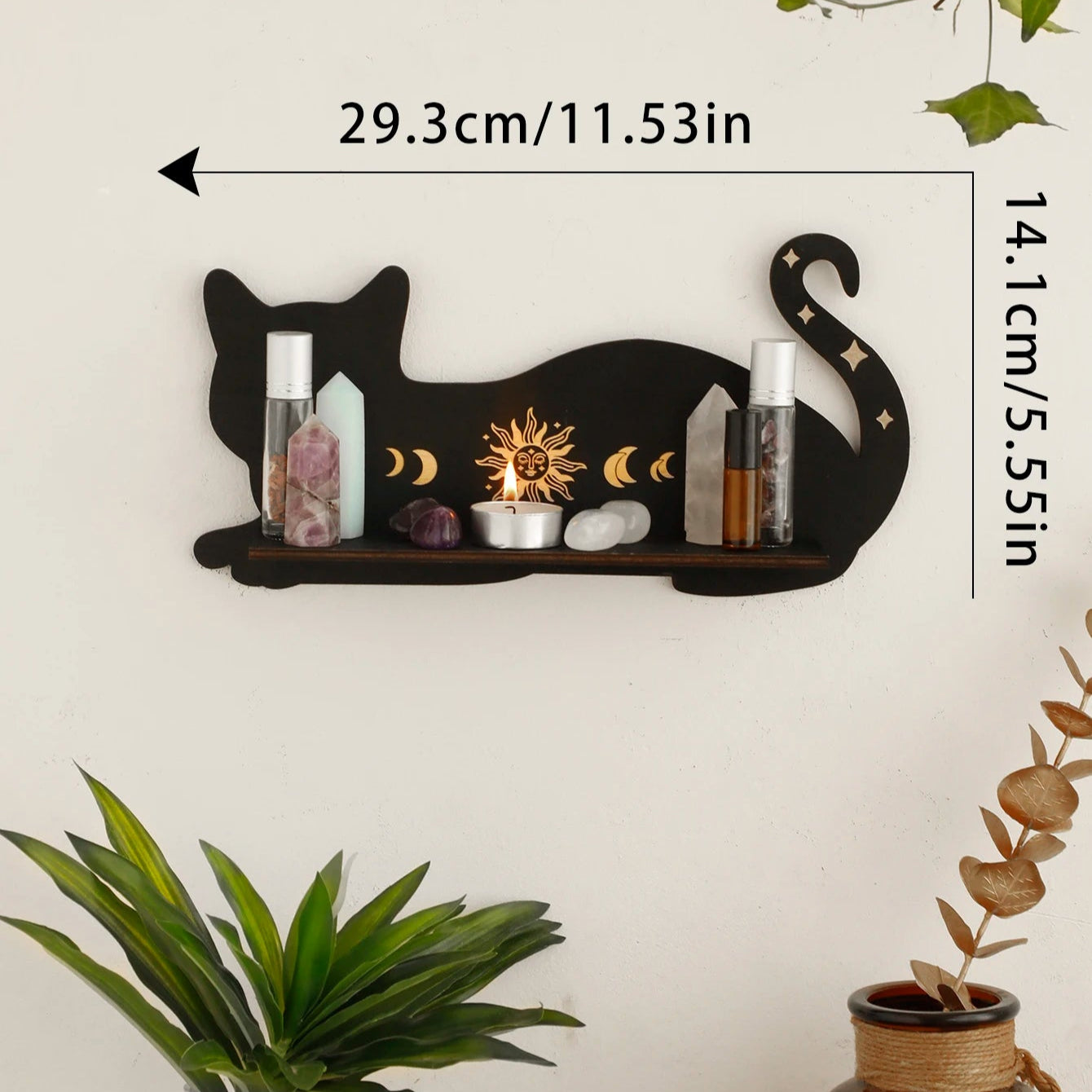 Wooden Cat Floating Shelf