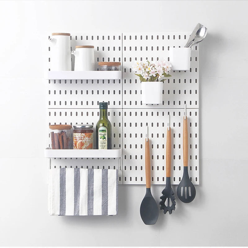 DIY Pegboard Shelf Storage