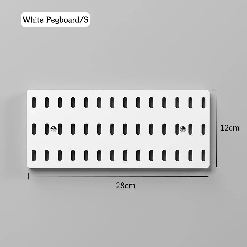 DIY Pegboard Shelf Storage