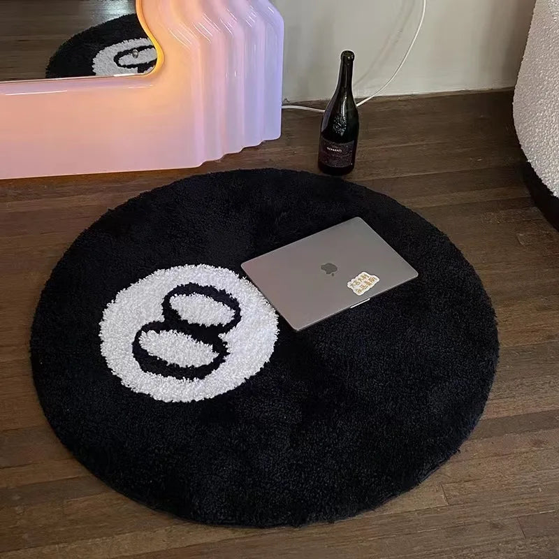 8 Ball modern carpet mat