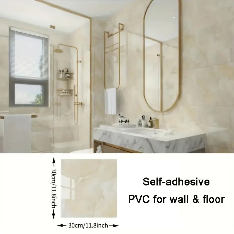 PVC Imitation Marble Floor Stickers Self-adhesive