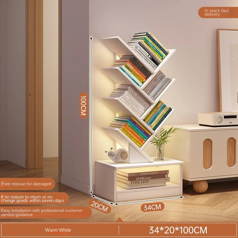 OMGD Simple Tree Small Bookcase