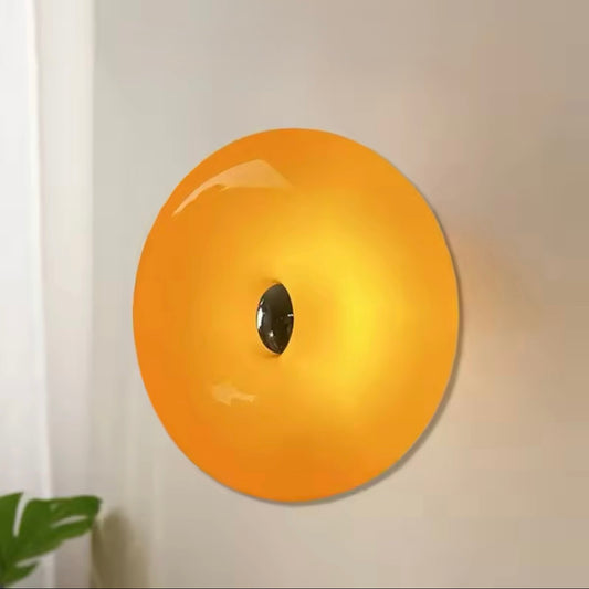 Lámpara LED de pared de cristal con forma de donut y USB 